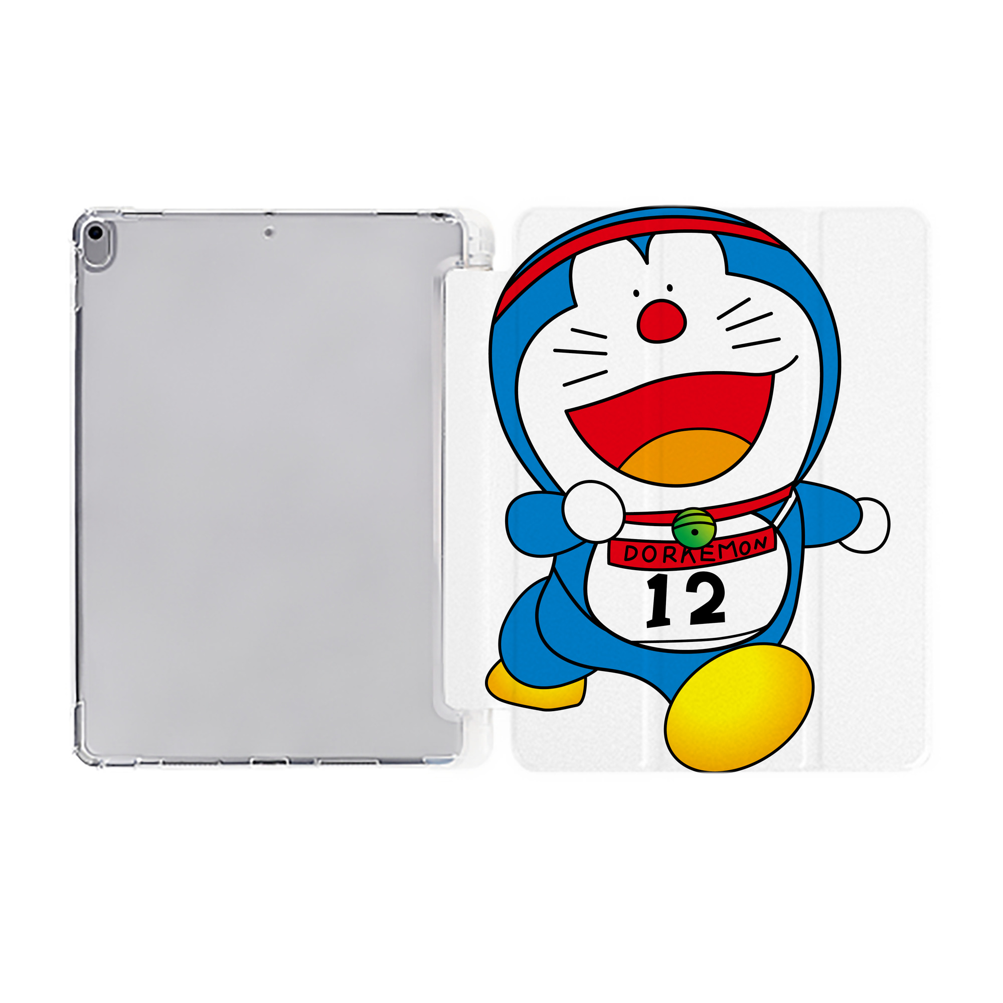 （画像用） ドラえもん Doraemon IPad ケース ペン収納付き 三つ折りスタンド PUレザー×シリコン 対応機種9.5/10.5/10.9インチ